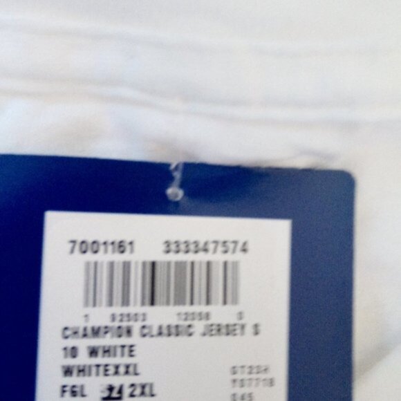 New Champion White Short Sleeve Classic Jersey Screen Print T-Shirt Men US XXL - Picture 9 of 12